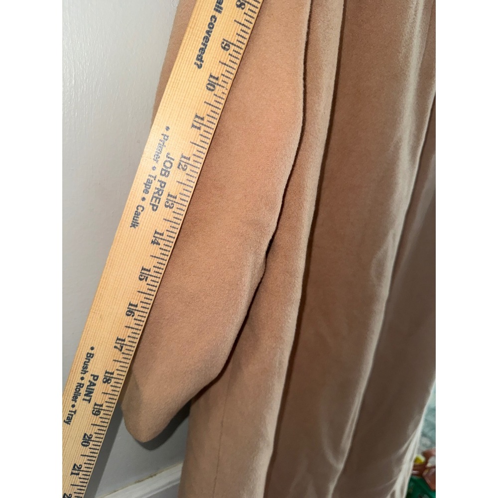 Vintage Fleischers Camel Wool Coat Real Fur Collar ILGWU Union Tan Mid Length - Picture 10 of 10